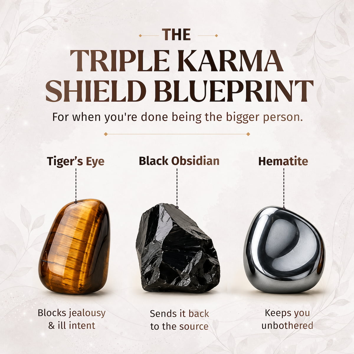 Obsidian Tiger's Eye Triple Bead Bracelet