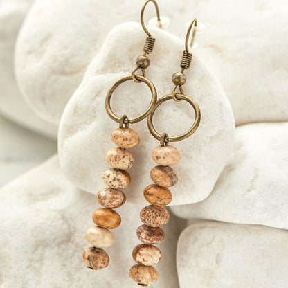 Vintage Jasper Earrings by Worn Within