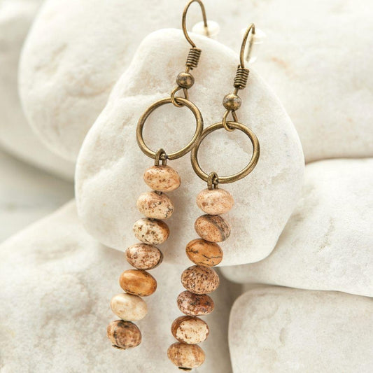 Vintage Jasper Earrings by Worn Within