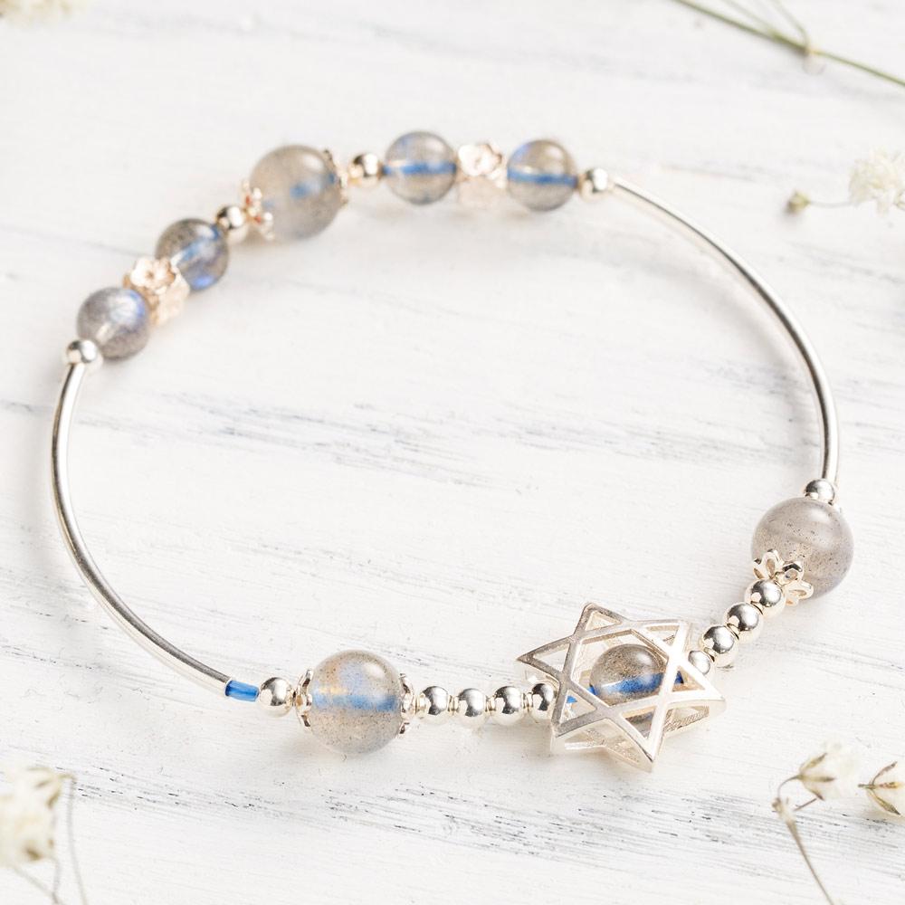 Moonstone Hexagram Bracelet by Worn Within