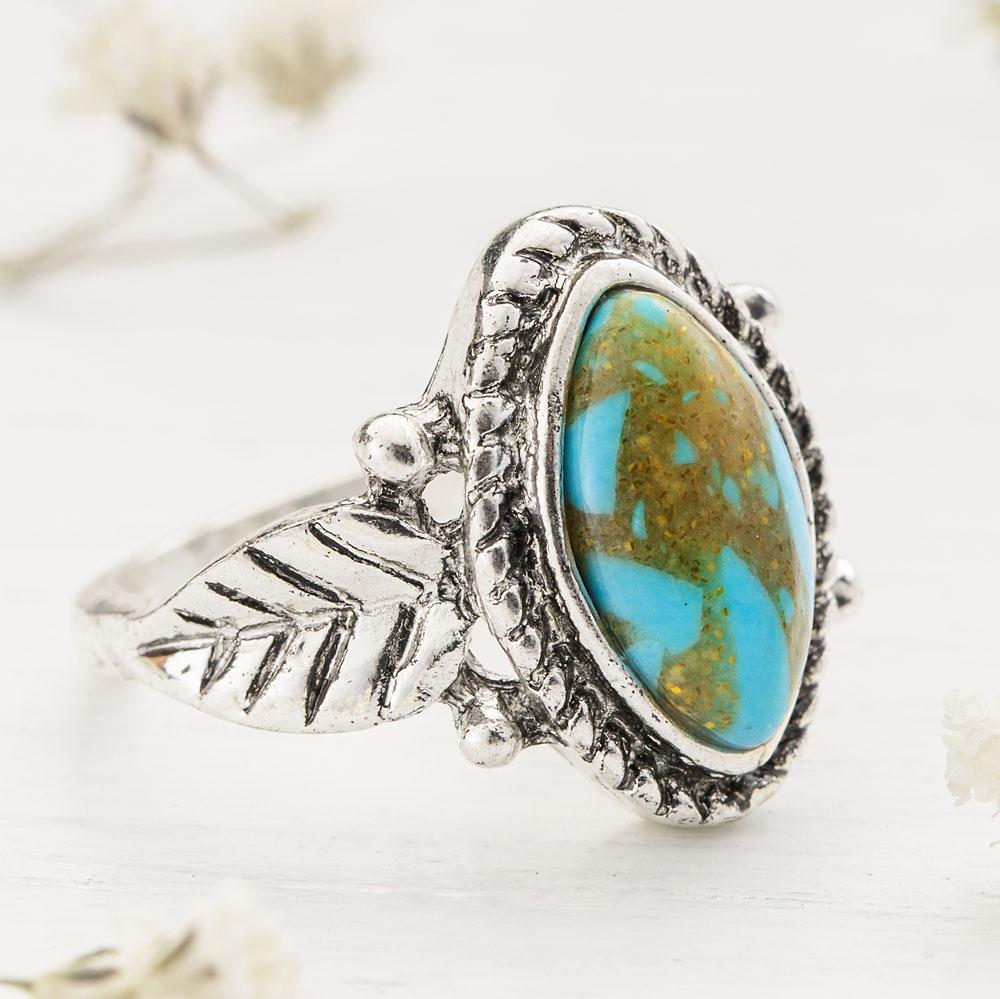 Turquoise Flora Ring by Worn Within