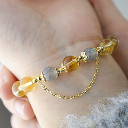 Citrine Crescent Moon Bracelet