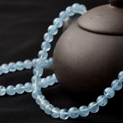5–7mm Aquamarine Bead Bracelet