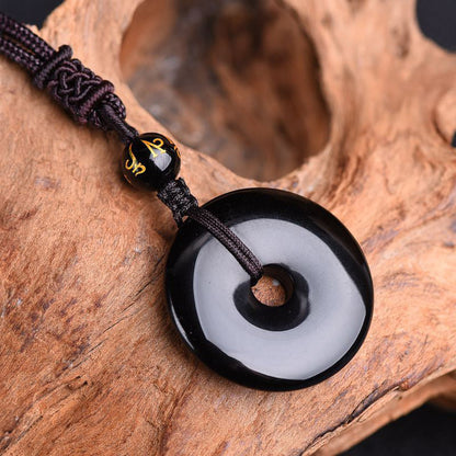 Tibetan Obsidian Necklace