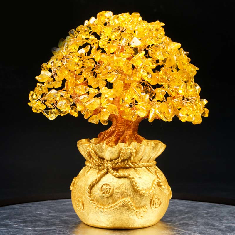 Citrine Money Tree Gemstone Decor by Worn Within