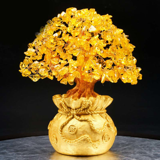 Citrine Money Tree Gemstone Decor by Worn Within