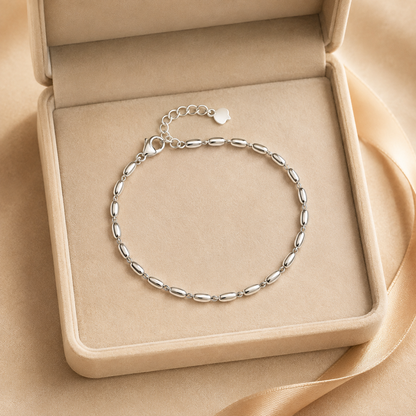 Quiet Current Silver Link Bracelet
