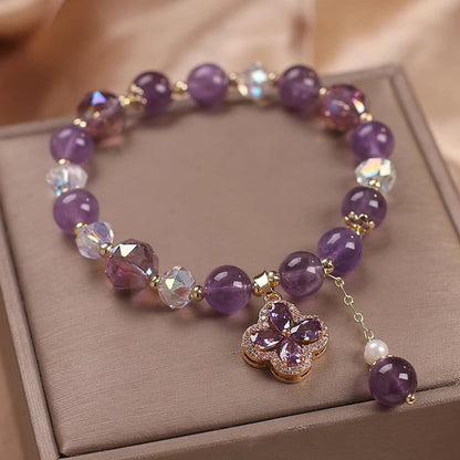 Amethyst Flower Bracelet