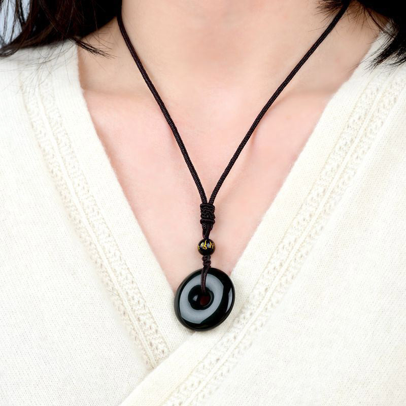 Tibetan Obsidian Necklace