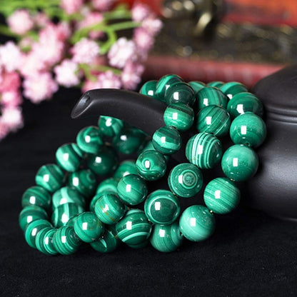 Malachite Bead Bracelet