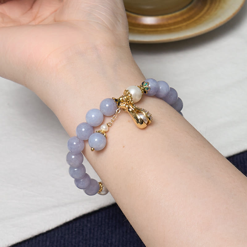 Aquamarine Jade Bracelet and Bangle Set