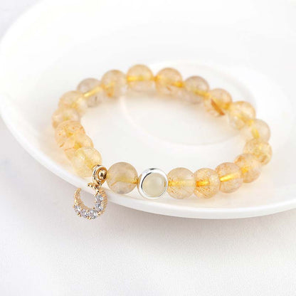 Citrine Moon Charm Bracelet