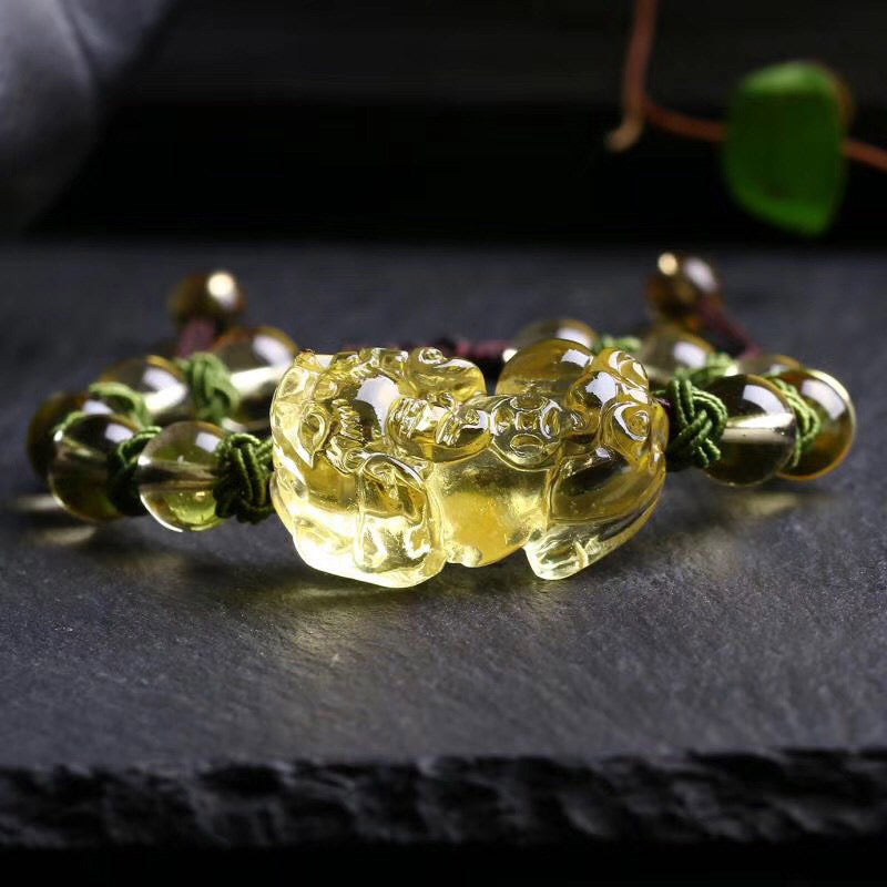 Citrine Pixiu 8–10mm Bracelet