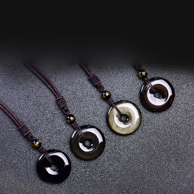 Tibetan Obsidian Necklace by Worn Within