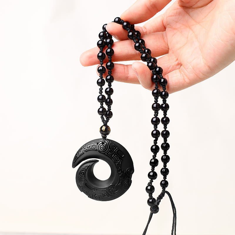 Black Obsidian Ice Obsidian Necklace