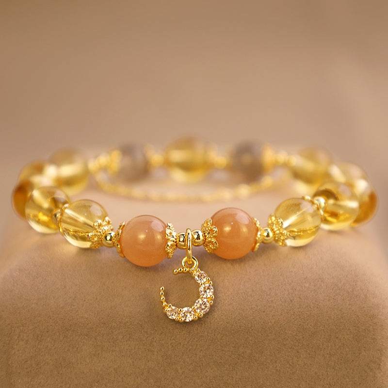 Citrine Crescent Moon Bracelet