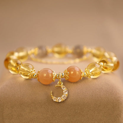 Citrine Crescent Moon Bracelet