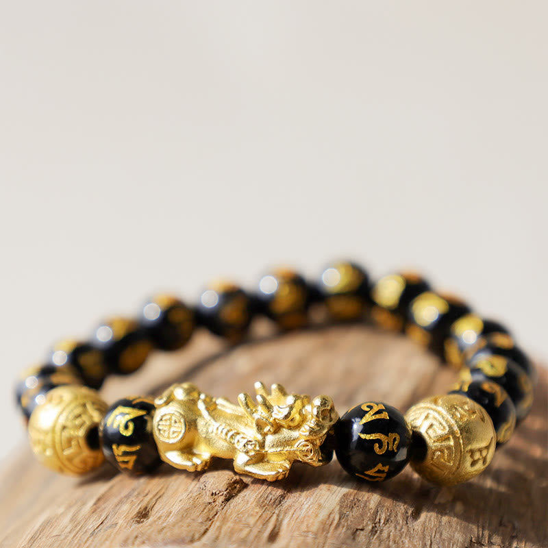 10–12mm Obsidian Pixiu Bracelet