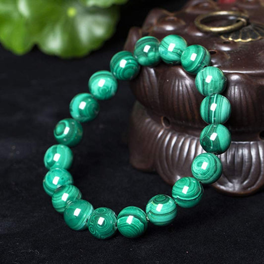 Malachite Bead Bracelet