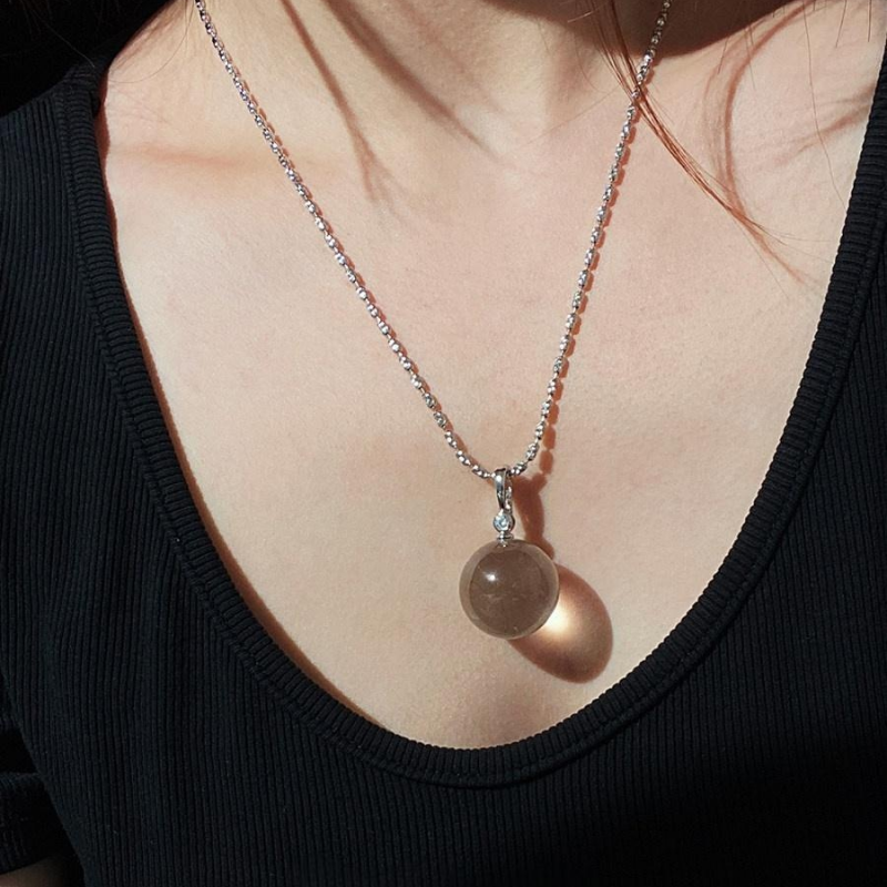 Clear Halo · Natural Clear Quartz Necklace