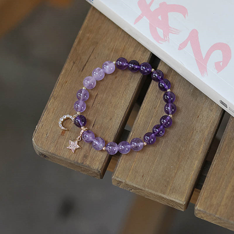 Amethyst Moon Star Bracelet by Worn Within