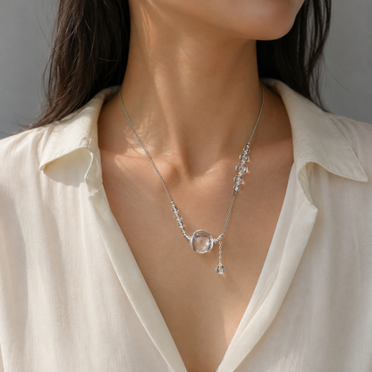 Still Orbit Crystal Necklace