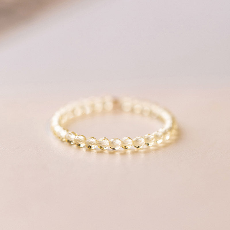 Citrine Crystal Ring