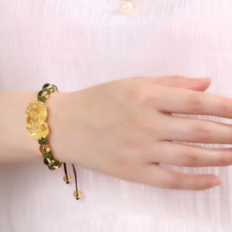 Citrine Pixiu 8–10mm Bracelet