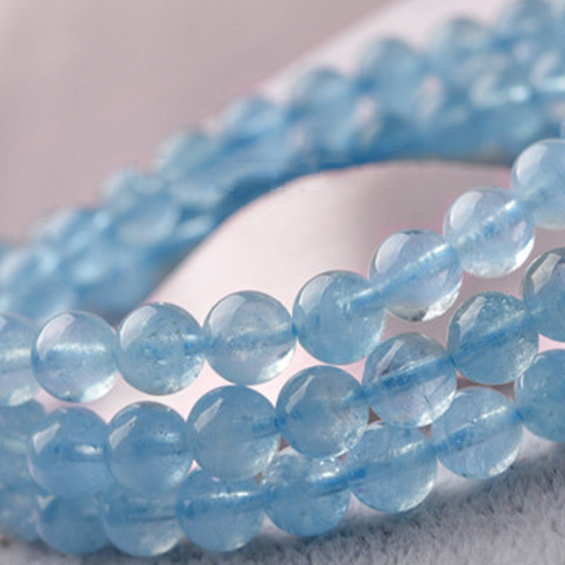5–7mm Aquamarine Bead Bracelet