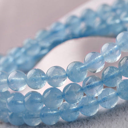 5–7mm Aquamarine Bead Bracelet