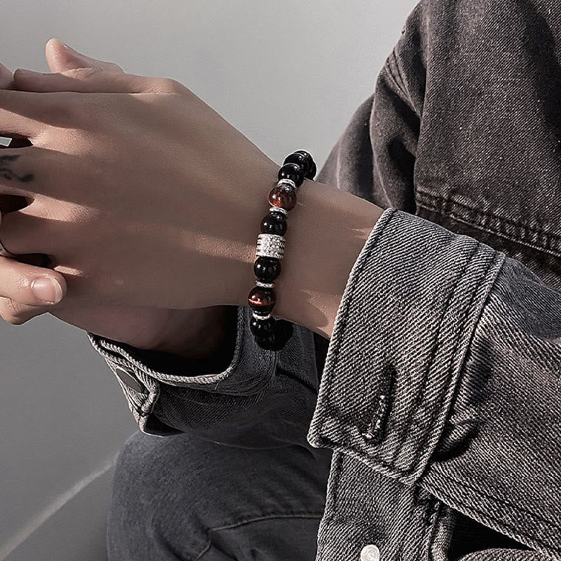 Black Obsidian Tiger's Eye Bracelet