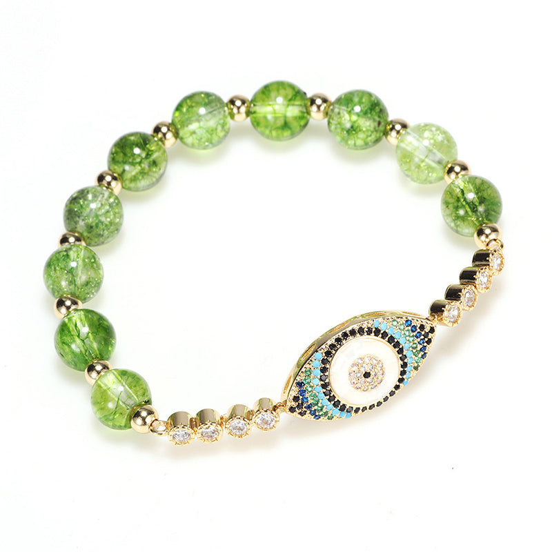 Peridot Evil Eye Bracelet