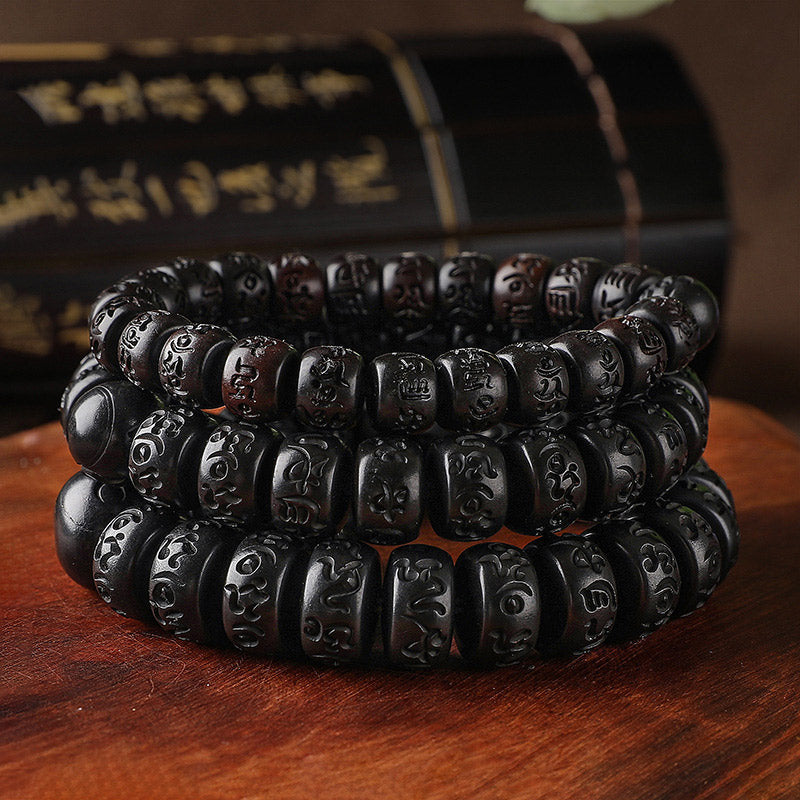 Tibetan Lightning Strike Wood Bracelet