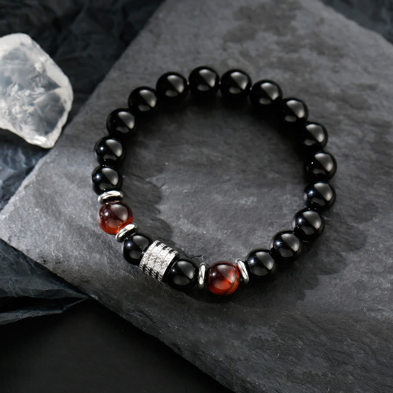Black Obsidian Tiger's Eye Bracelet