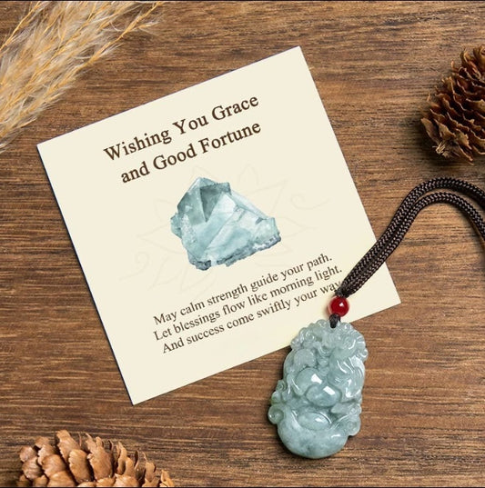 Jade Horse Pendant Necklace by Worn Within