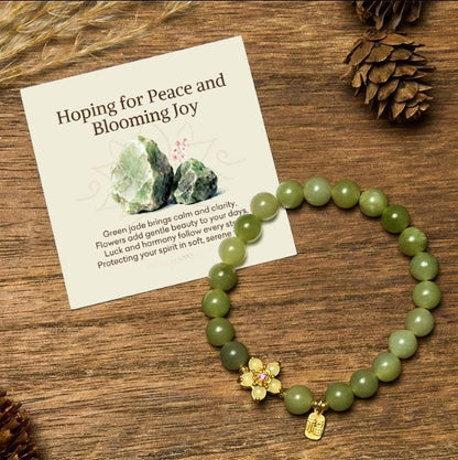 Green Jade Bead Bracelet by Worn Within