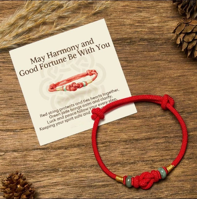 Jade Red String Bracelet by Worn Within