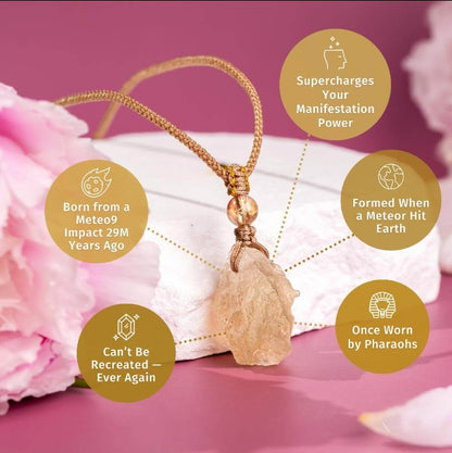 Libyan Desert Glass Pendant Necklace