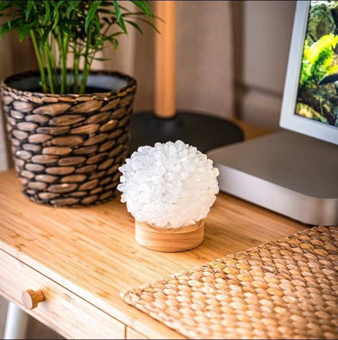 Clear Quartz Crystal Lamp