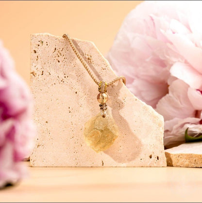 Libyan Desert Glass Pendant Necklace