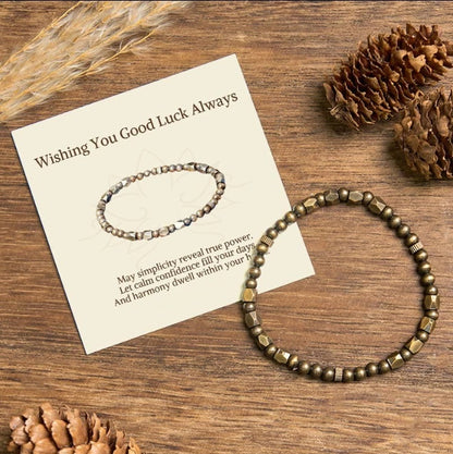 Brass Round Bead Bracelet by Worn Within