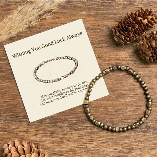 Brass Round Bead Bracelet by Worn Within