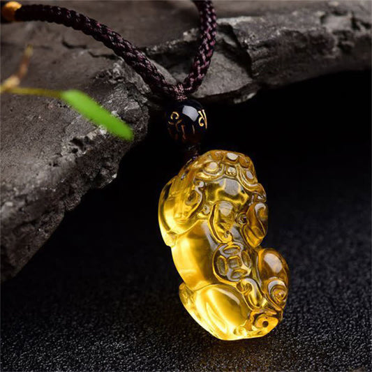 Citrine Pixiu Necklace