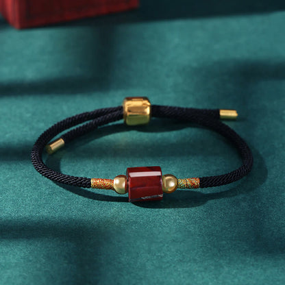 Aventurine Malachite Braided Rope Bracelet