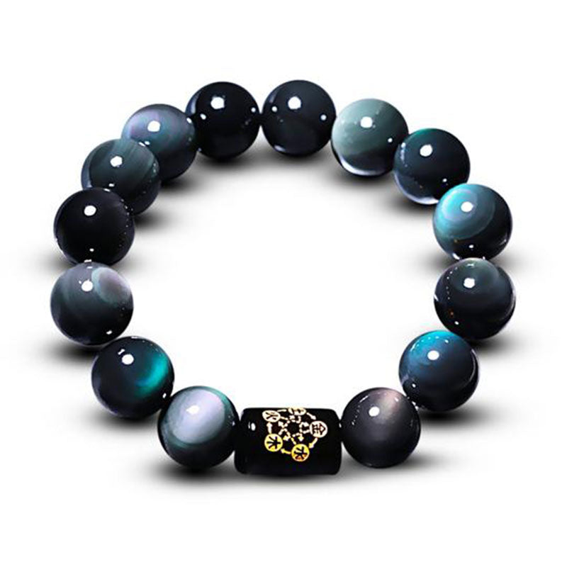 Rainbow Obsidian Bracelet by Worn Within
