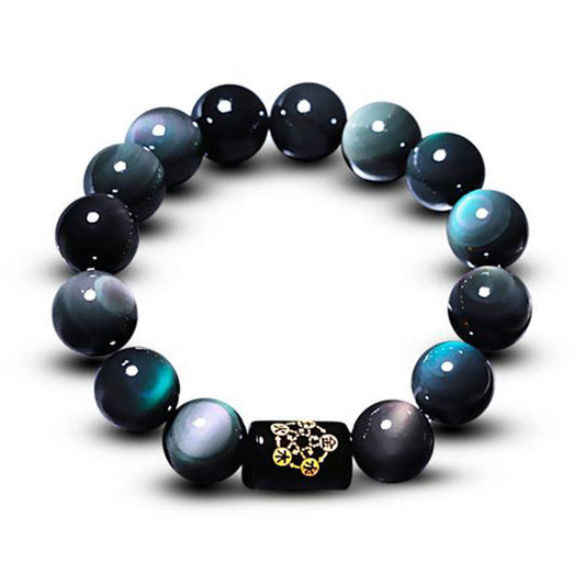 Rainbow Obsidian Bracelet by Worn Within