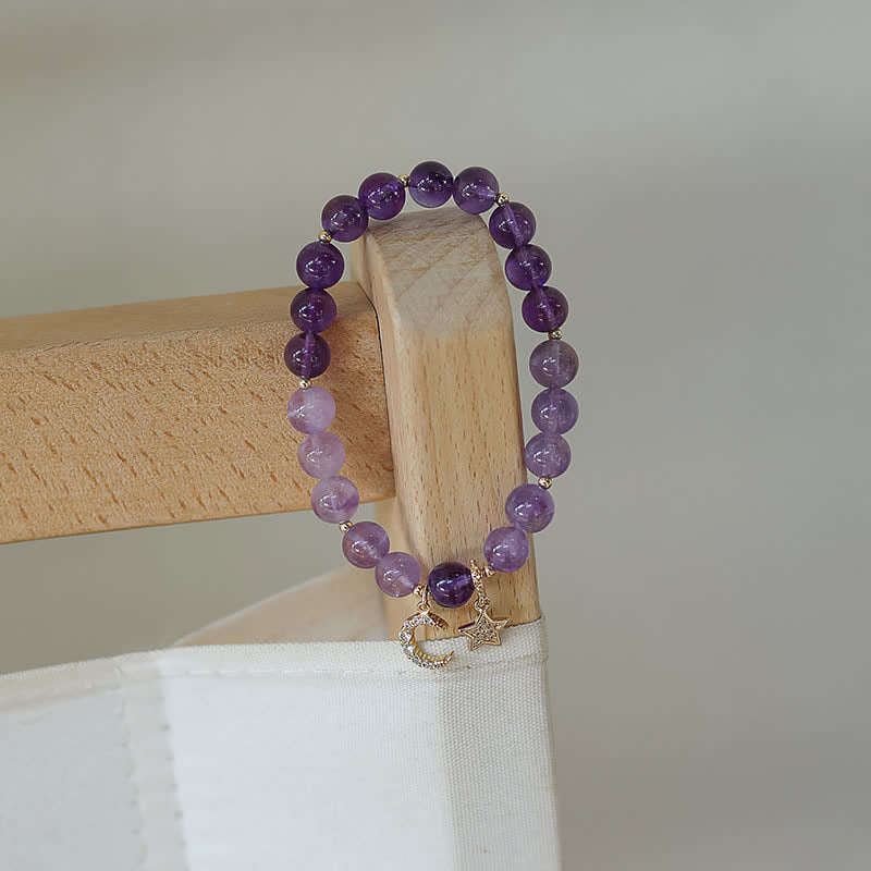 Amethyst-Mondstern-Armband