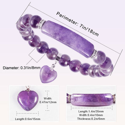 Amethyst Round Bead Bracelet