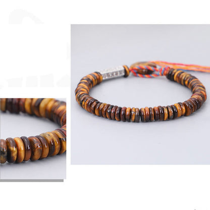 Tibetan Tiger's Eye Mantra Bracelet