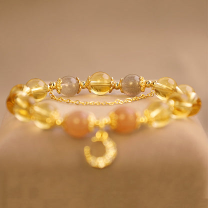 Citrine Crescent Moon Bracelet